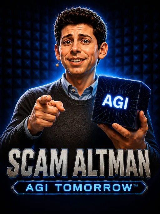 Scam Altman game artwork